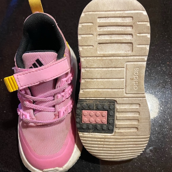 toddler girls sneakers. Adidas.  Almost brand new. Only worn a couple times. - Picture 2 of 2